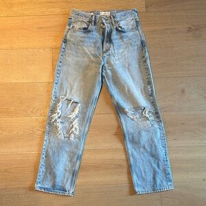Mango Selina Distressed Straight Jeans
